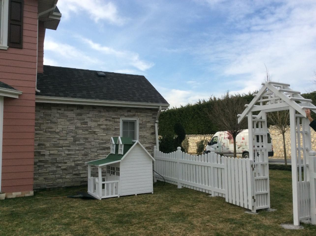 Özel Kedi Kulübesi ve çitler - Sunflower Evleri